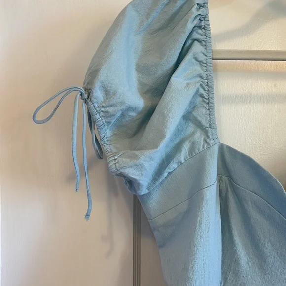 Abercrombie & Fitch NWT Blue Puff Sleeve Dress | XL - Picture 9 of 15